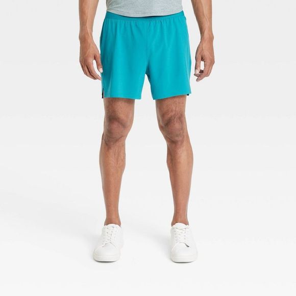 all in motion Shorts Mens Lined Run Shorts 5 All In Motion Teal